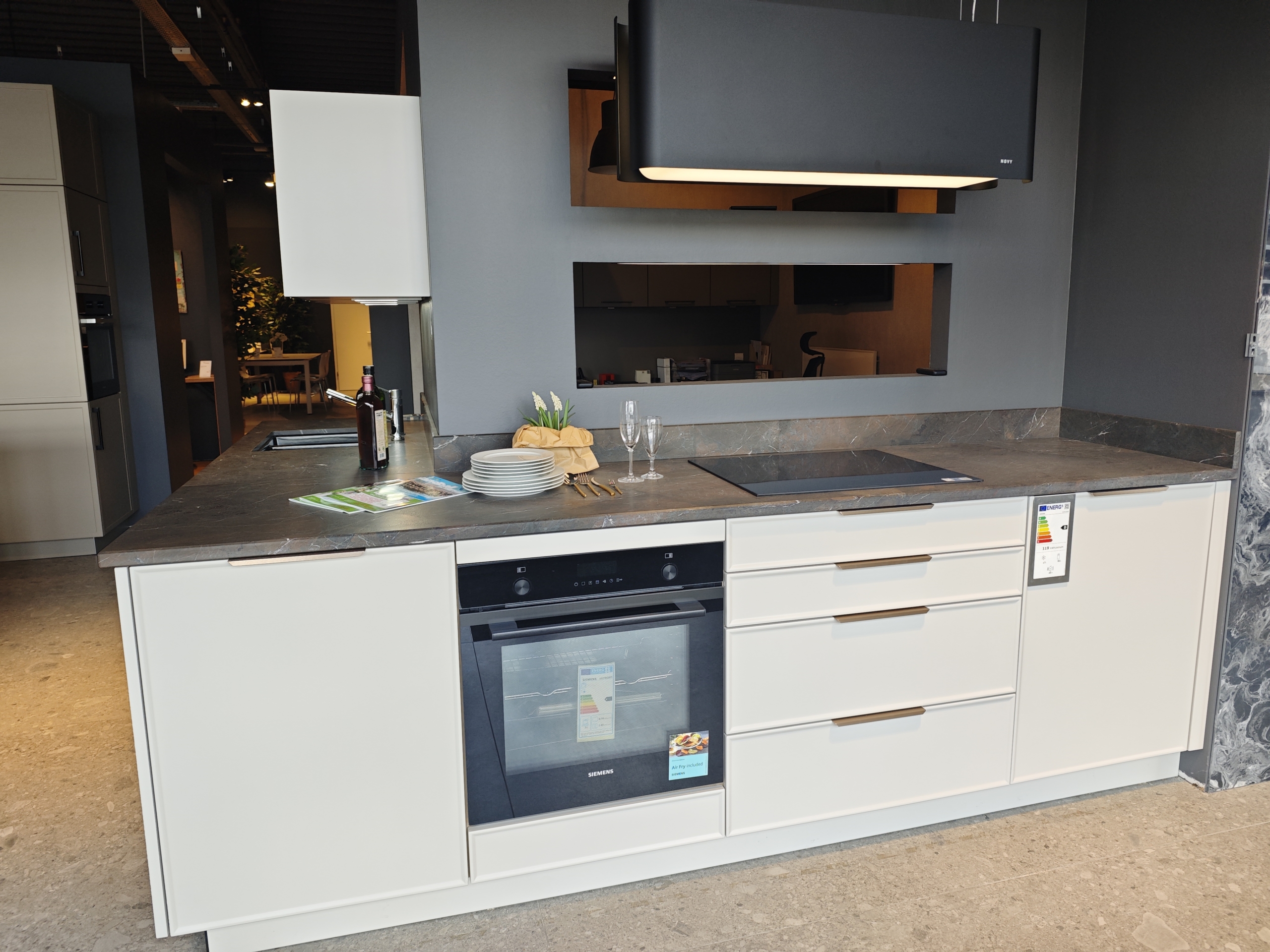 Einbauküche AV 5075 Sandgrau Mattlack