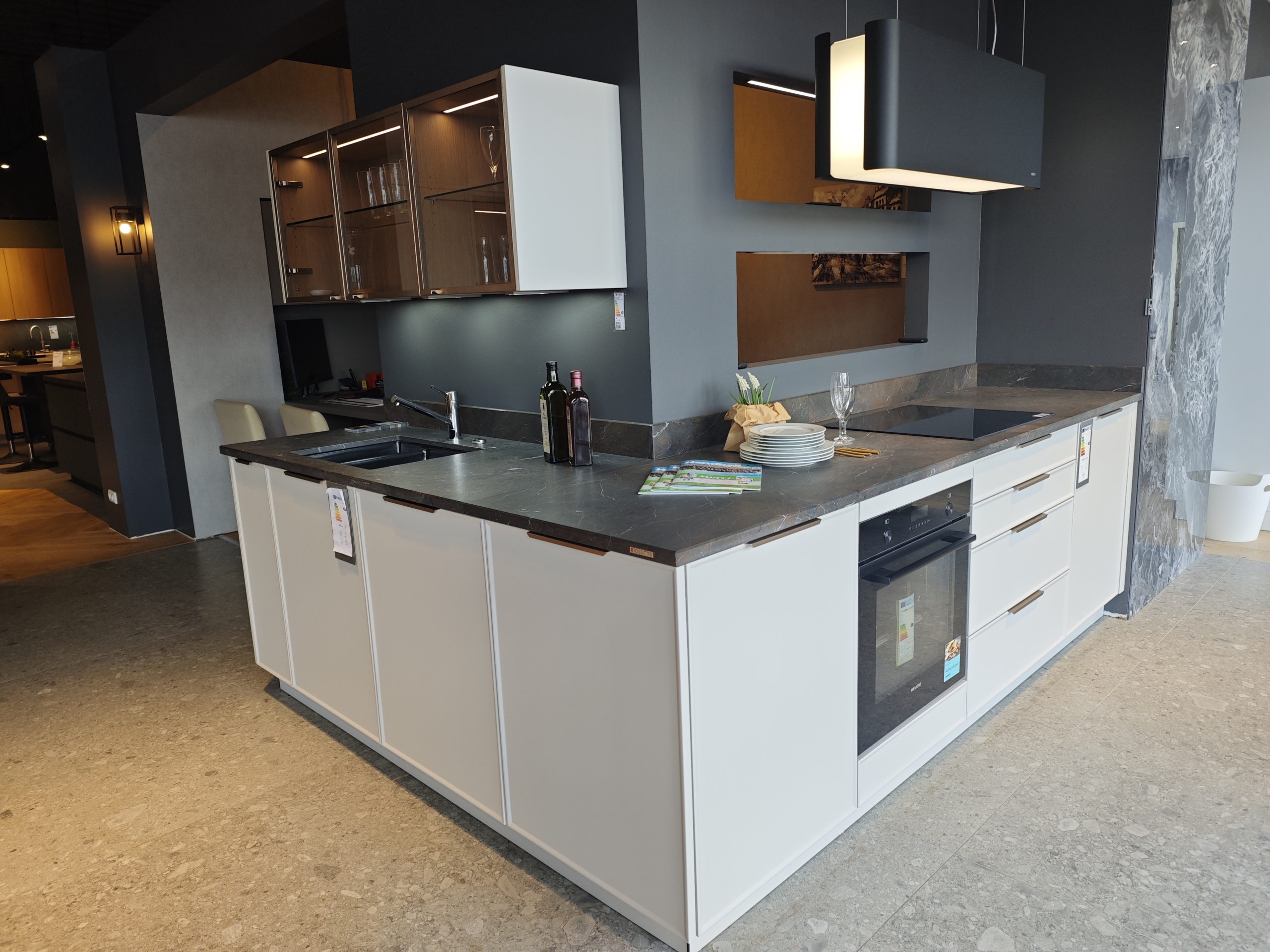 Einbauküche AV 5075 Sandgrau Mattlack