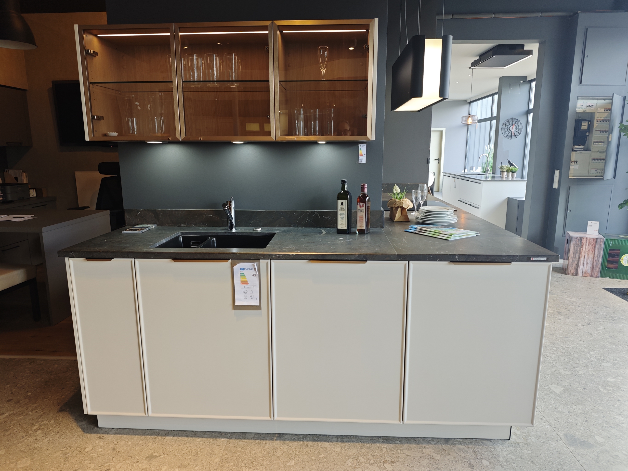 Einbauküche AV 5075 Sandgrau Mattlack